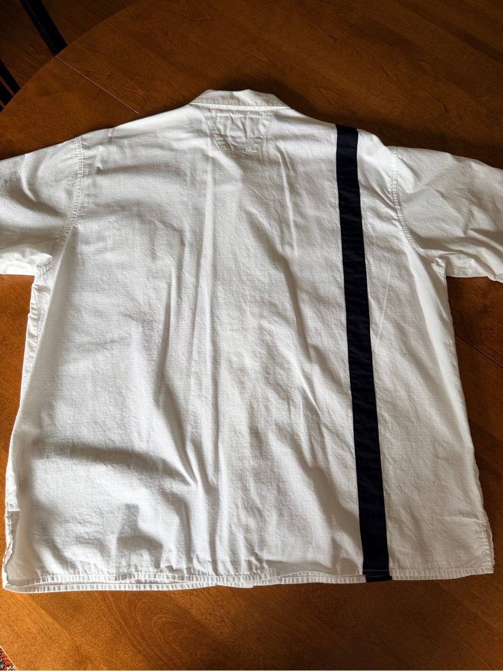 Harley-Davidson Men's White Short-Sleeve Button-Up Shirt with Black Stripe - Picture 6 of 8